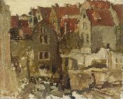 George Hendrik Breitner Demolition of the Grand Bazar de la Bourse in Amsterdam at the Nieuwendijk oil on canvas